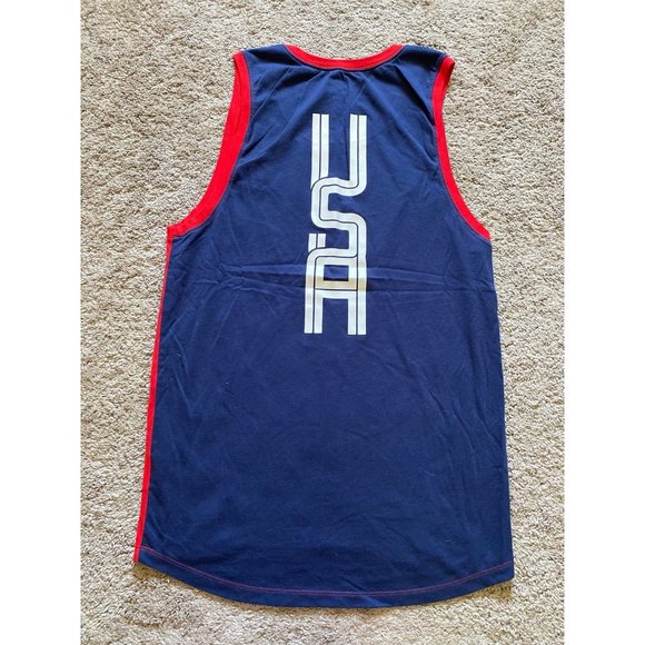 Nike men's small sleeveless red / blue athletic tank top - Picture 5 of 5